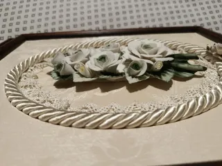 Quadro Stile Arte Povera Rose Ceramica