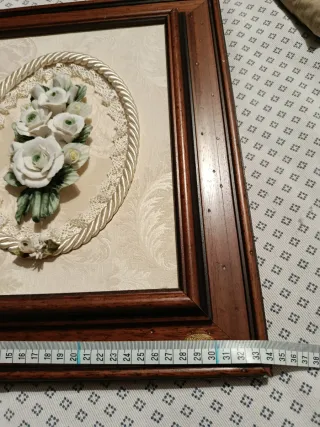 Quadro Stile Arte Povera Rose Ceramica