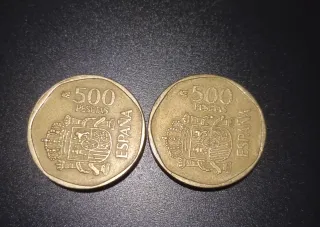 2 Monedas 500 Pesetas España