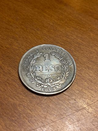 Moneda 1 Peso Uruguay 1893