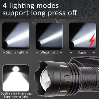 Torcia LED Raggio 10000 con Manico