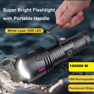 Torcia LED Raggio 10000 con Manico