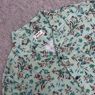 Camicia Acne Studios Fantasia Floreale Verde Tg. M
