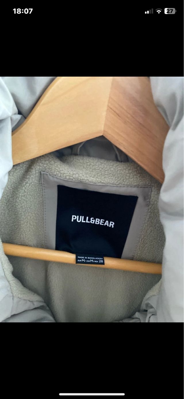Abrigo acolchado Pull&Bear beige