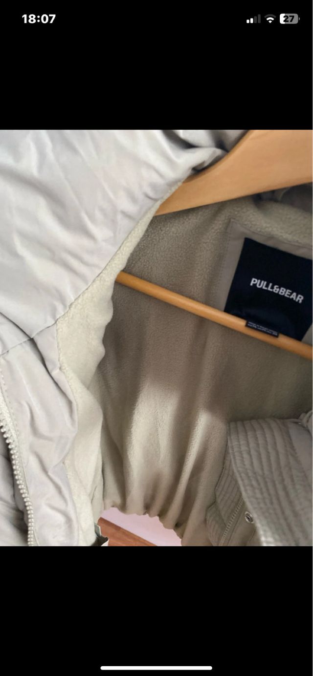 Abrigo acolchado Pull&Bear beige