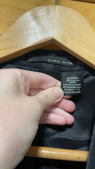 Americana Terciopelo Zara Man