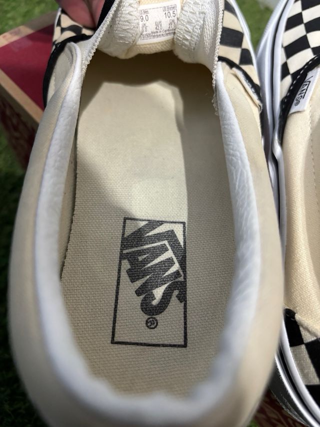 Vans Slip-On Clásicas Ajedrez Beige/Negro