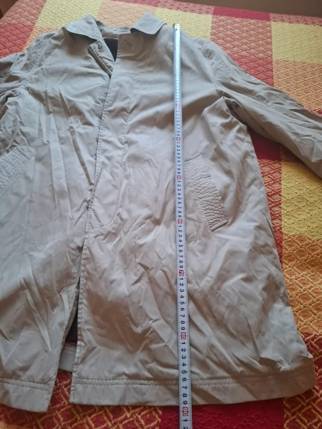 Gabardina caballero beige con forro extraíble