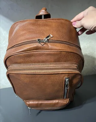 Zaino uomo marrone nuovo