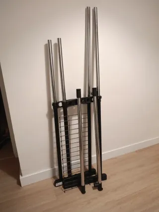 Burro Ropa JYSK 2 Barras negro/cromo