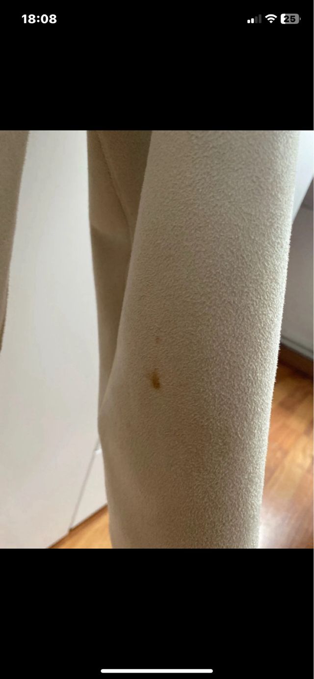 Abrigo reversible pelo beige Talla única