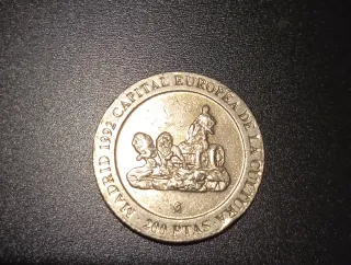 Moneda 200 ptas Juan Carlos I Rey de España 1991