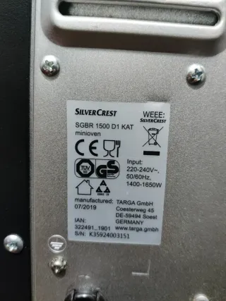 Mini horno SilverCrest