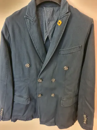 Giacca uomo doppiopetto blu