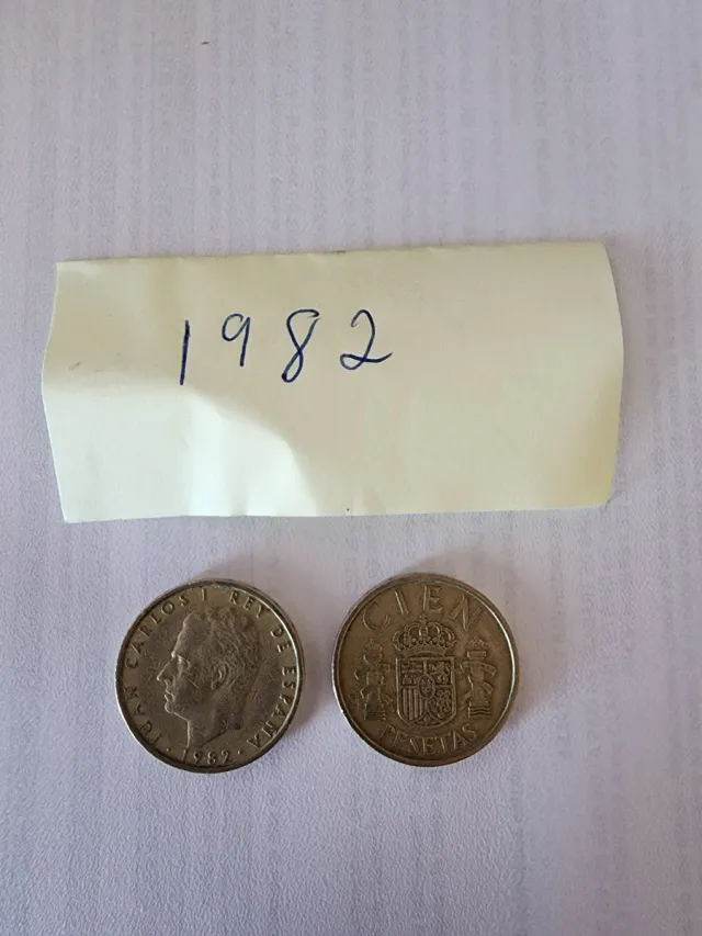 Monedas 100 pesetas. Precio por unidad.