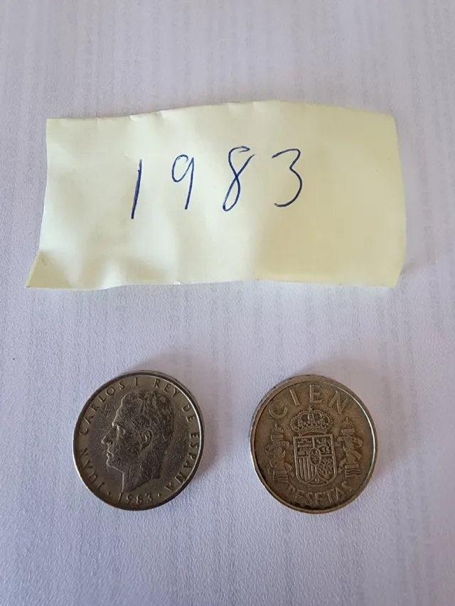 Monedas 100 pesetas. Precio por unidad.