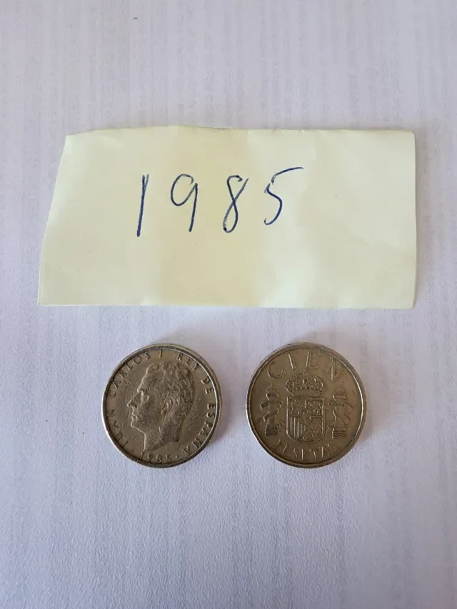 Monedas 100 pesetas. Precio por unidad.