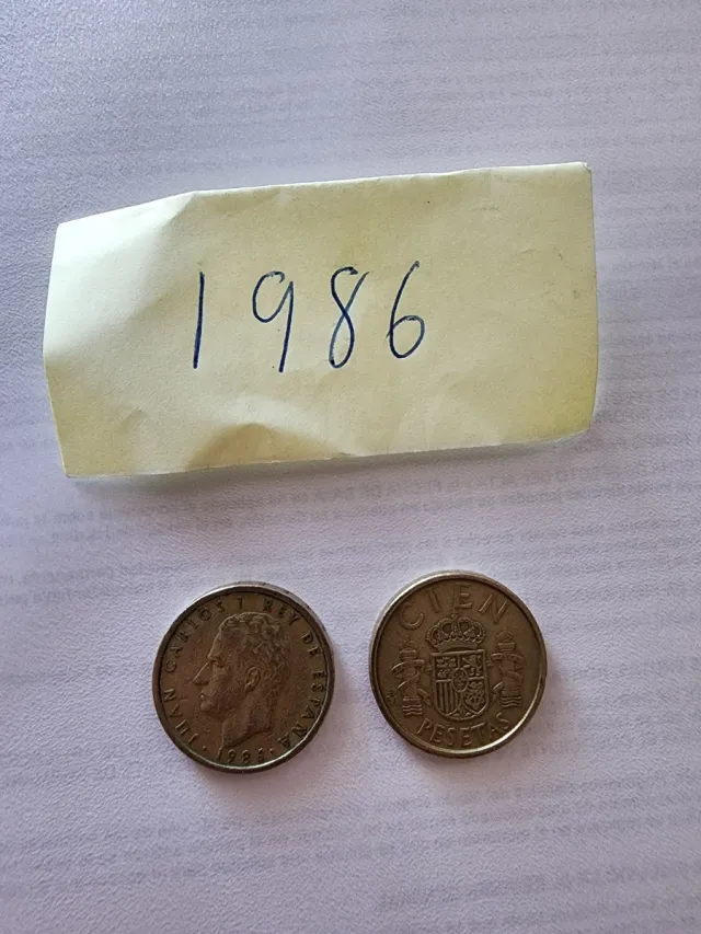 Monedas 100 pesetas. Precio por unidad.