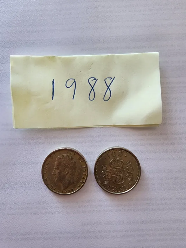 Monedas 100 pesetas. Precio por unidad.