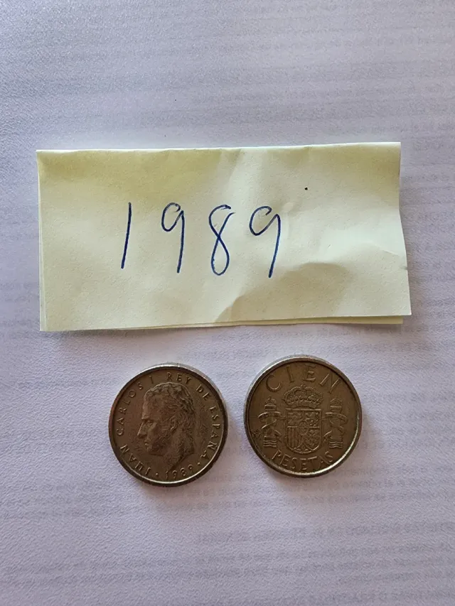 Monedas 100 pesetas. Precio por unidad.