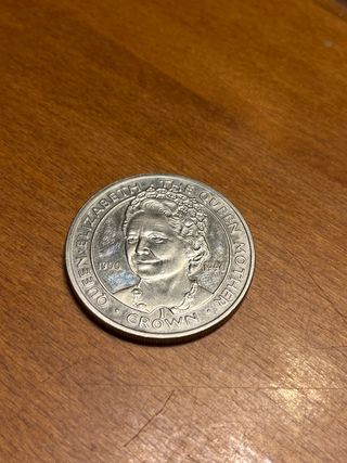 Moneda 5 Libras Gibraltar Reina Madre 1900-1990