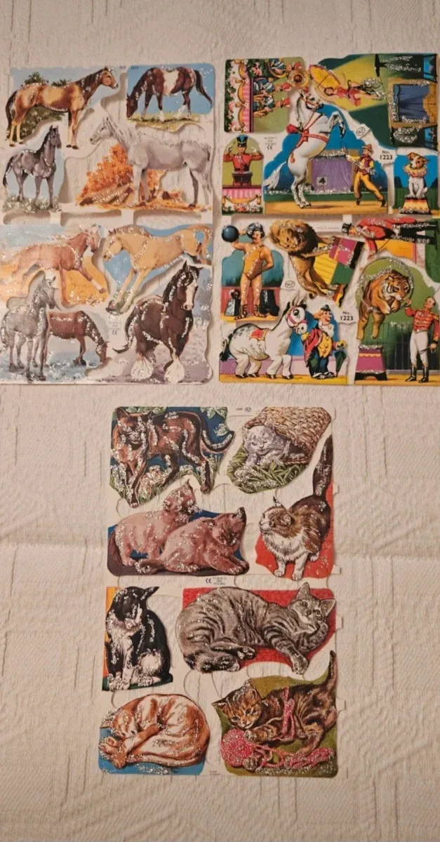 Fumetti infantili con brillantina di animali