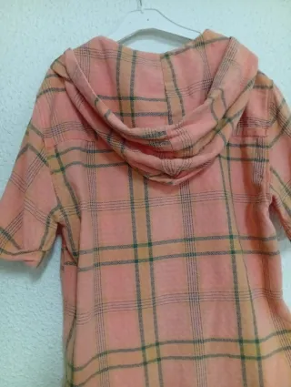 Camisa Zara cuadros salmón talla S