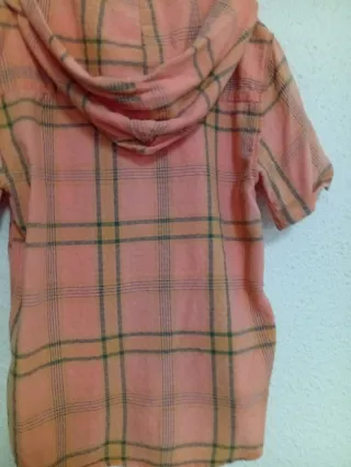Camisa Zara cuadros salmón talla S