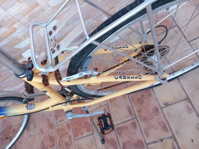 Bicicleta Zeus azul y amarilla