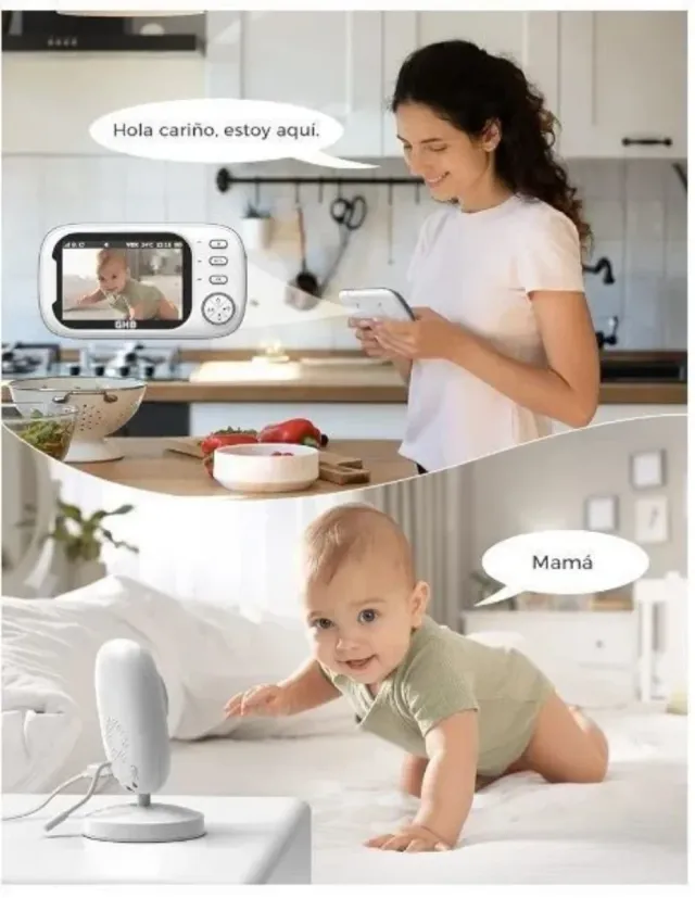GHB Camera Sorveglianza Baby Monitor con Fotocamera