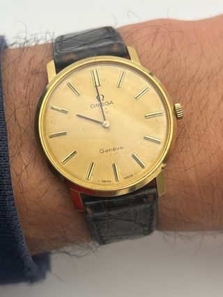 Omega Genève carica manuale placcato oro