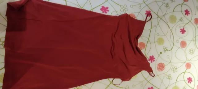 Vestido color teja con tirantes