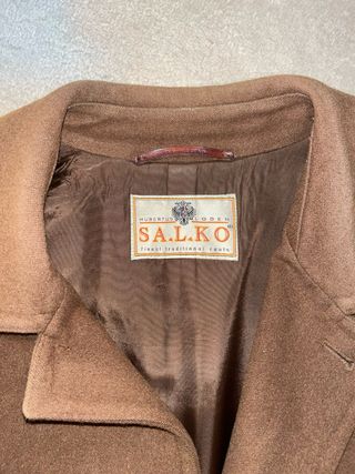 Abrigo Loden Lana Virgen Marrón Talla L - 54