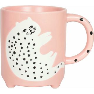 Taza de Cerámica Spotted Cat 320ML Rosa