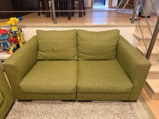 2 Sofás modulares  con relleno de plumas