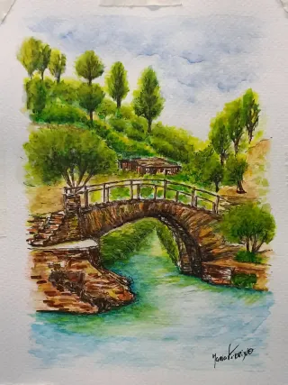 Quadro aguarela original 15x20cm