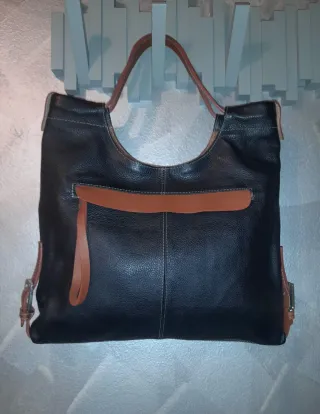 Borsa Tod's Pelle Nero/Cognac Vintage