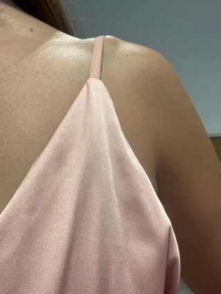 Vestido Norrghi largo fiesta rosa