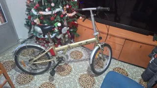 Bicicleta pieghevole dorata