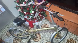 Bicicleta pieghevole dorata