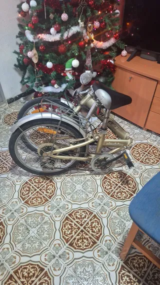 Bicicleta pieghevole dorata