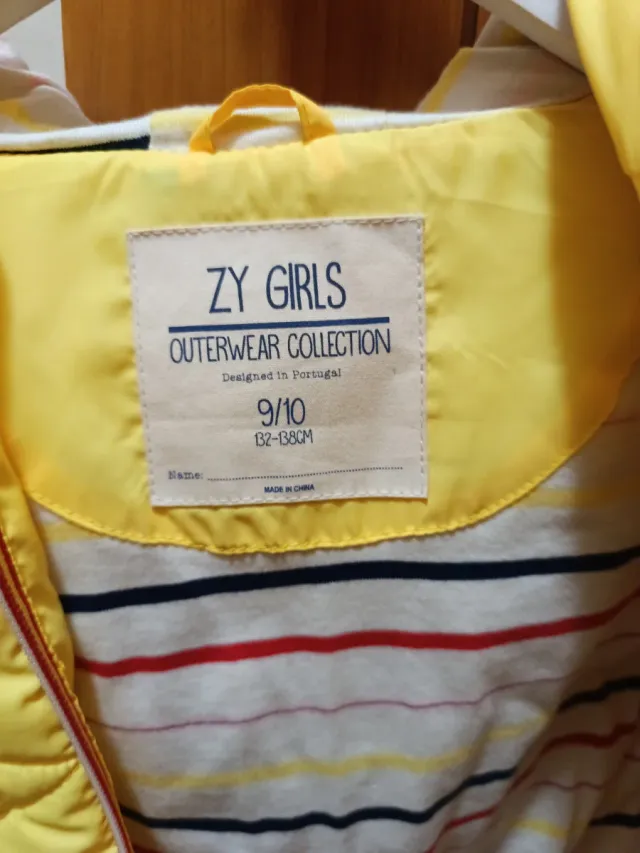 Chaleco Zara Niña Talla 9/10 Amarillo