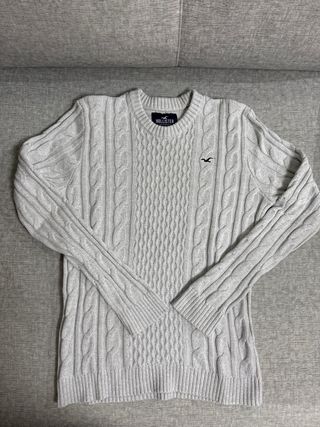 Jersey Hollister Gris Trenzado