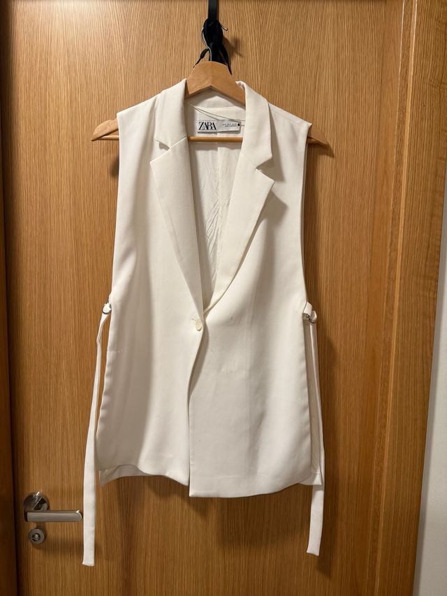 Chaleco Zara Blanco Elegante