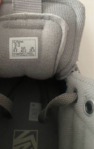 Nuevas Vans T 40 calentitas Filmore Hi gris