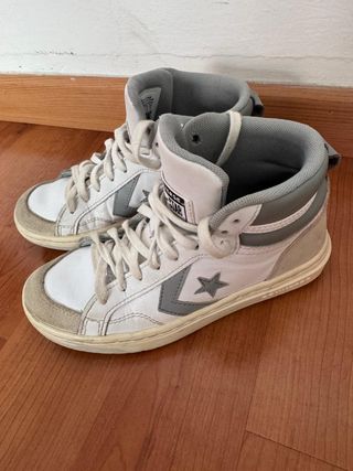 Converse Niños Talla 35 Gris/Blanco