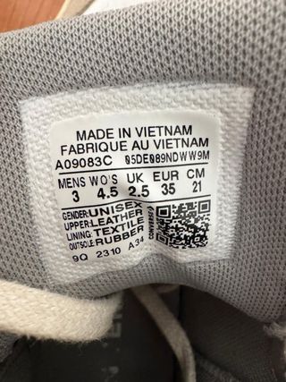 Converse Niños Talla 35 Gris/Blanco