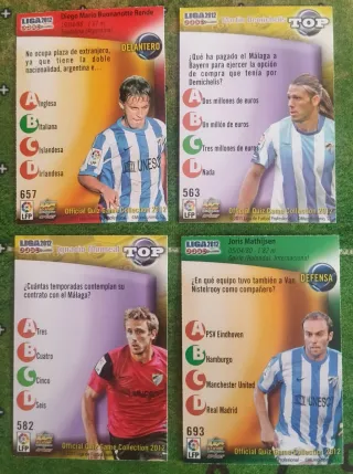 (015) Lote de 28 Cromos del Málaga C.F. 2011-2012
