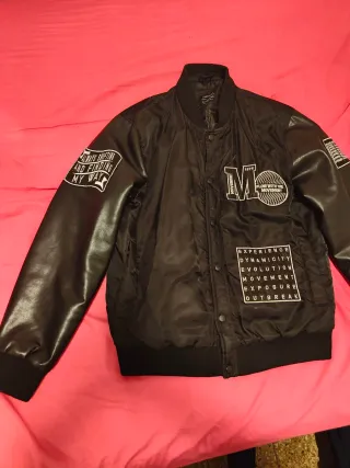 Cazadora Bomber Negra Hombre