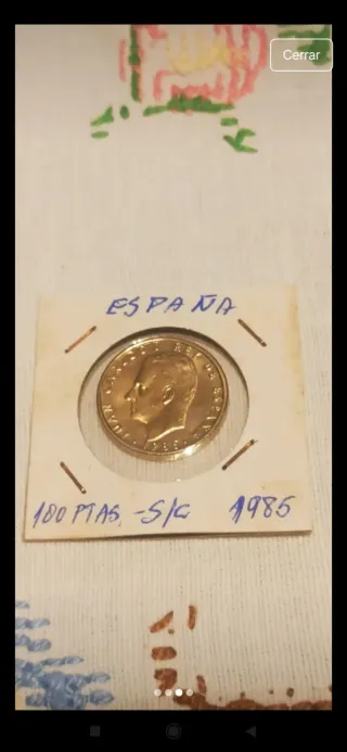 Moneda 100 pts Juan Carlos I 1985 (sin circular).